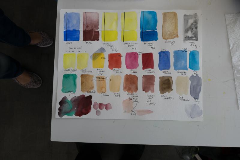 Jane Blundell's workshop on mixing colors