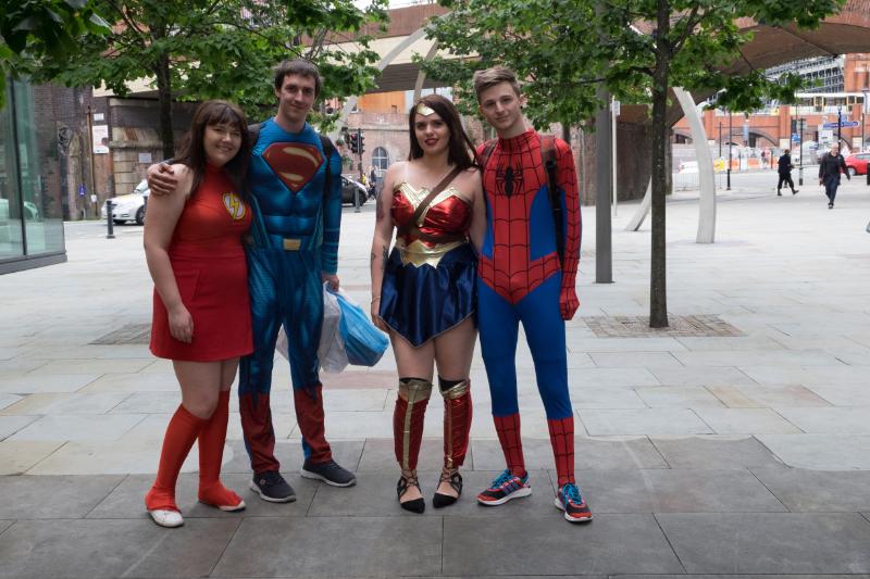 Superheroes on First St.